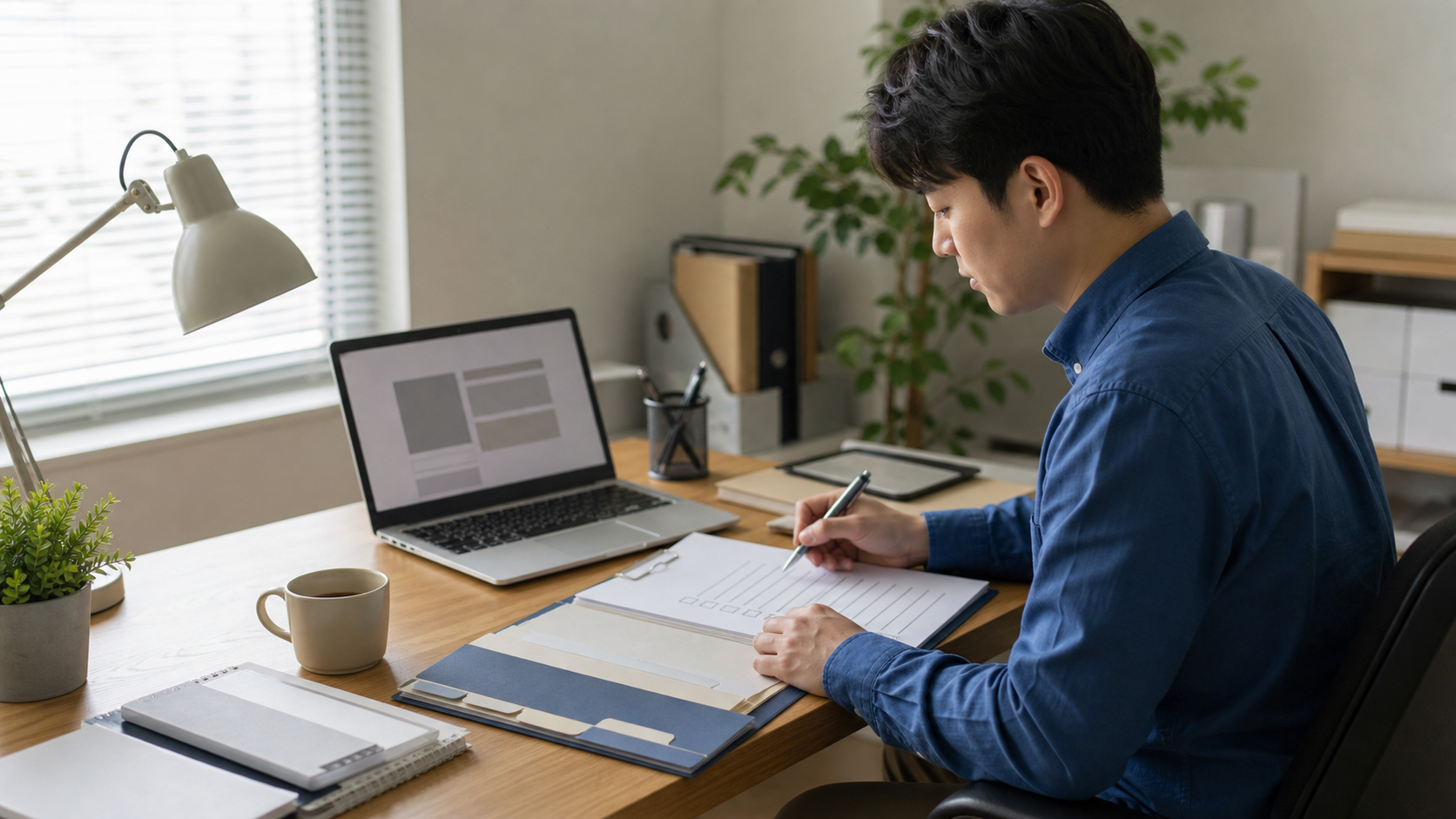 ChatGPT로 업무 인수인계 문서를 정리하는 사무실 작업 장면