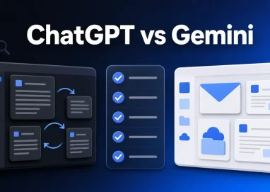 ChatGPT와 Gemini의 블로그 조사·문서 업무 선택 기준을 비교한 이미지